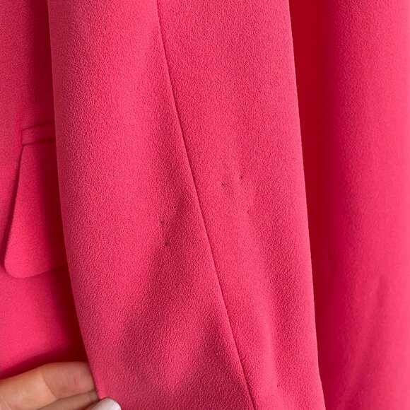 NWT Central Park West Daisy Marabou Pink Blazer Suit Pants XS Fringe‎ Barbie - Picture 9 of 14